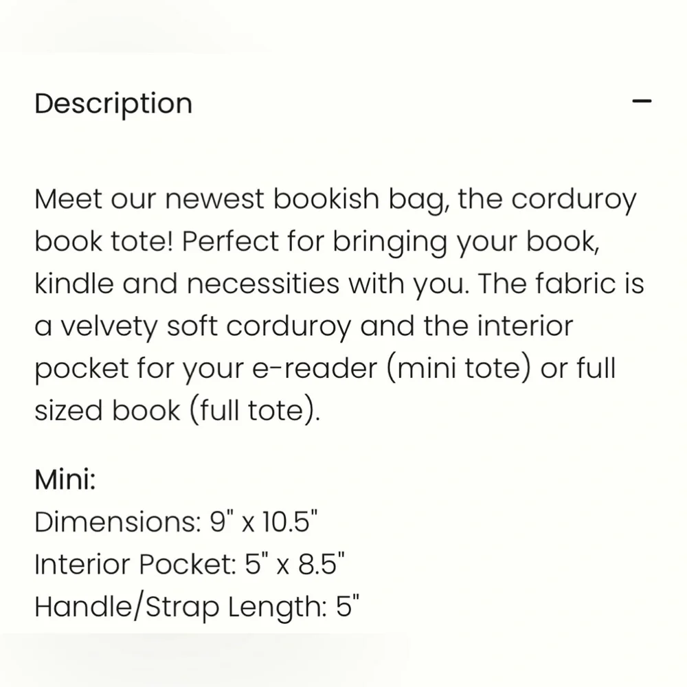 Read More Books Corduroy Mini Tote Bag Minimalist Book Lover Gift Key Lime - Picture 8 of 9